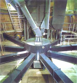 庫(kù)頂生料水泥分配器